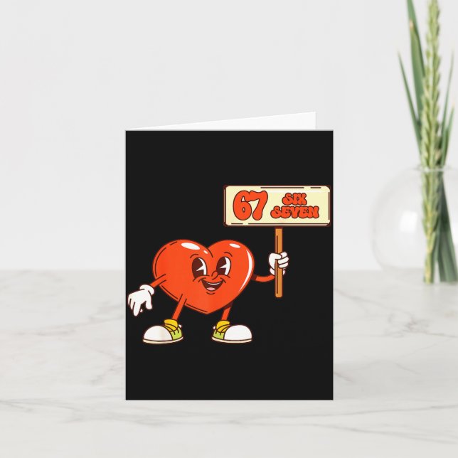 Carte Cœurs drôles 67 Saint-Valentin Six Sept Mème Gen A (Devant)
