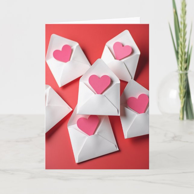 Carte coeurs enveloppes sincères (Devant)