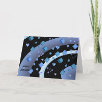 Coeurs et cubes flottants Anniversaire