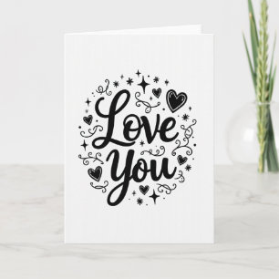 Carte Cœurs Étoiles Je T'aime