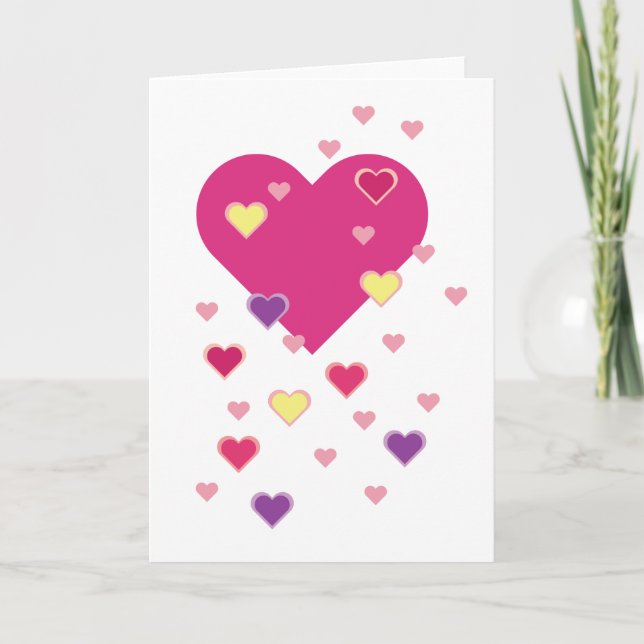 Carte Coeurs flottants (Devant)
