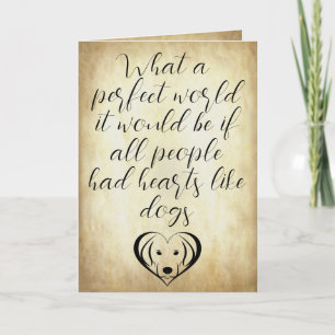 Carte Coeurs mignons Comme Chiens Parfait Monde