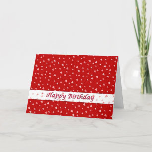 Carte Coeurs minuscules de joyeux anniversaire sur la