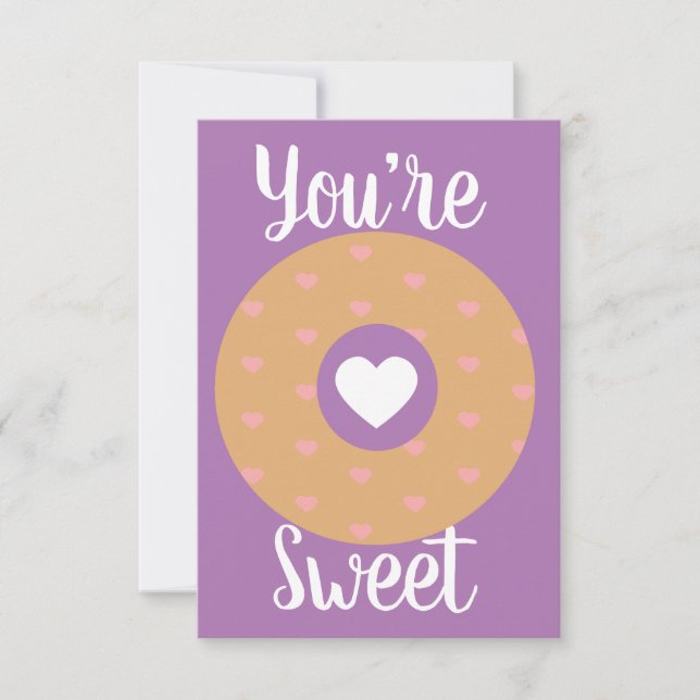 Carte Cœurs modernes de Saint-Valentin Glaçage pour beig (Devant)