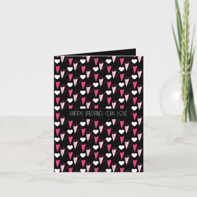 Carte Coeurs modernes Mixte Motif Valentines Day (Devant)