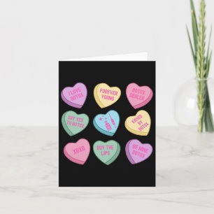 Carte Cœurs Rétro Saint-Valentin Botox Filler Candy Dysp