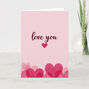 Carte Cœurs Roses Je T'Aime