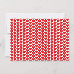 Carte Coeurs rouges mignons motif la Saint Valentin mode