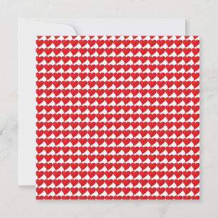 Carte Coeurs rouges mignons motif minimaliste moderne él