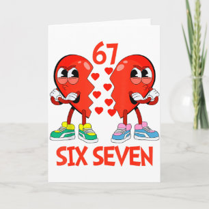 Carte Cœurs Saint-Valentin Drôle Six Sept 6 7 Mème Gen A
