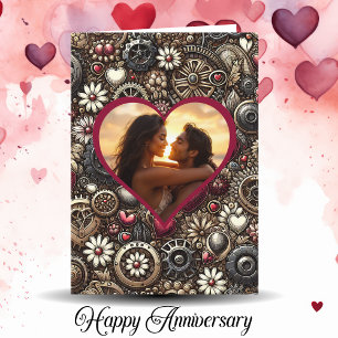 Carte Coeurs Steampunk personnalisés Bonne Anniversaire