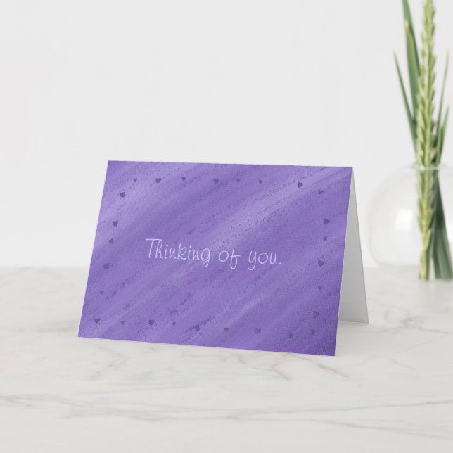 Carte Coeurs violets Mélangés Purple Pensée de votre car (Devant)