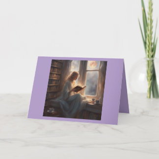 Carte Coffee Books Moonlight Relaxing lavender Birthday