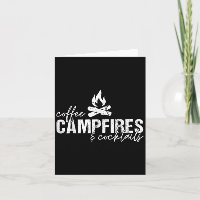 Carte Coffee Camping Et Tails Graphic Funny Camping (Devant)