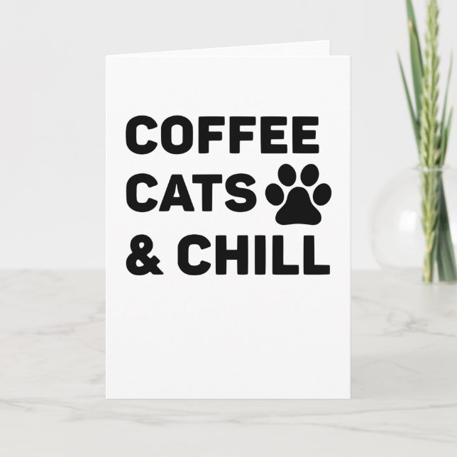 Carte Coffee Cats et Chill (Devant)