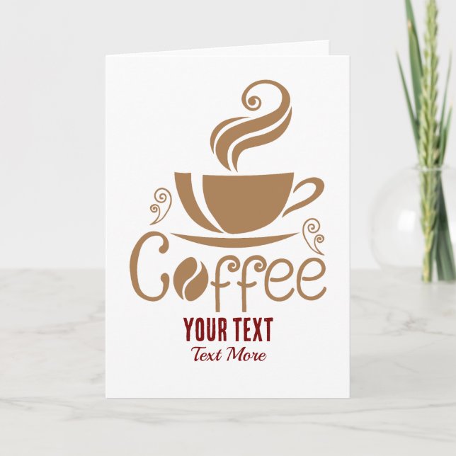 Carte Coffee Lover Design – Minimal Coffee Cup Graphic (Devant)