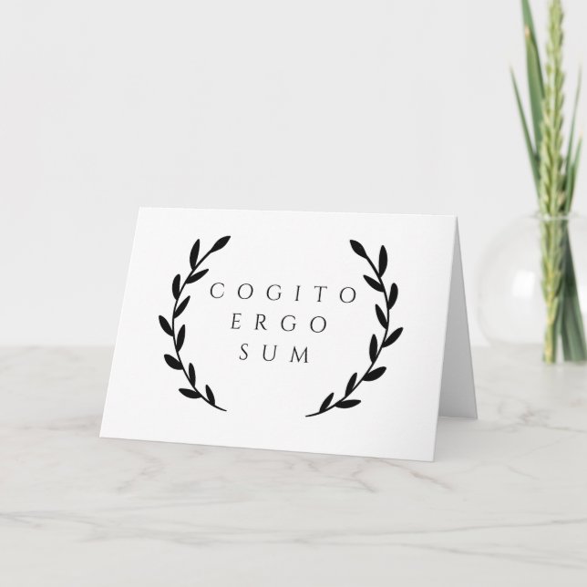 Carte Cogito Ergo Sum Je Pense Donc Je Suis (Devant)