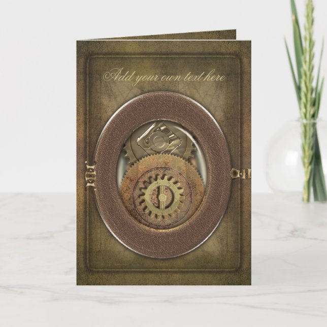 Carte Cogs vintages Steampunk Personnalisé (Devant)