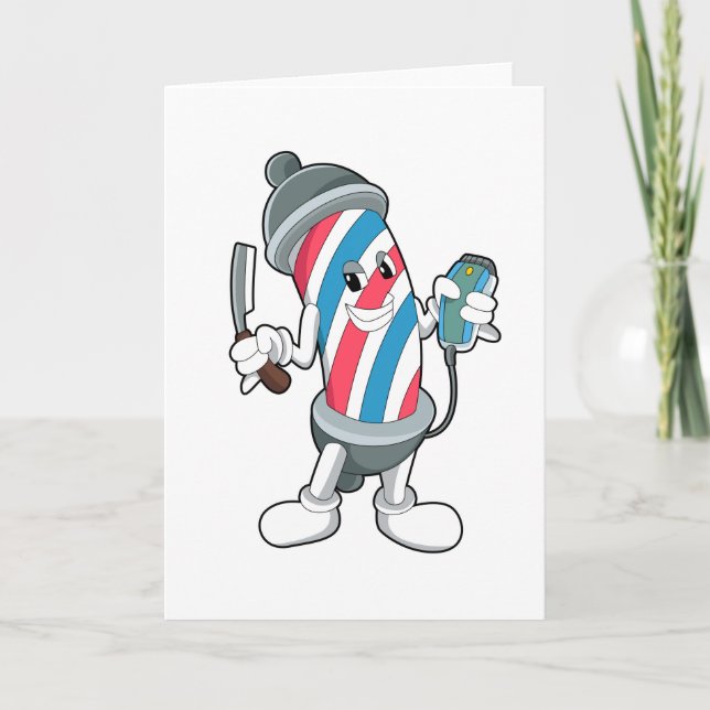 Carte Coiffeur avec rasoir (Devant)