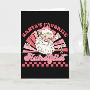 Carte Coiffeur Noël Père Noël Vintage Xmas Cheveux