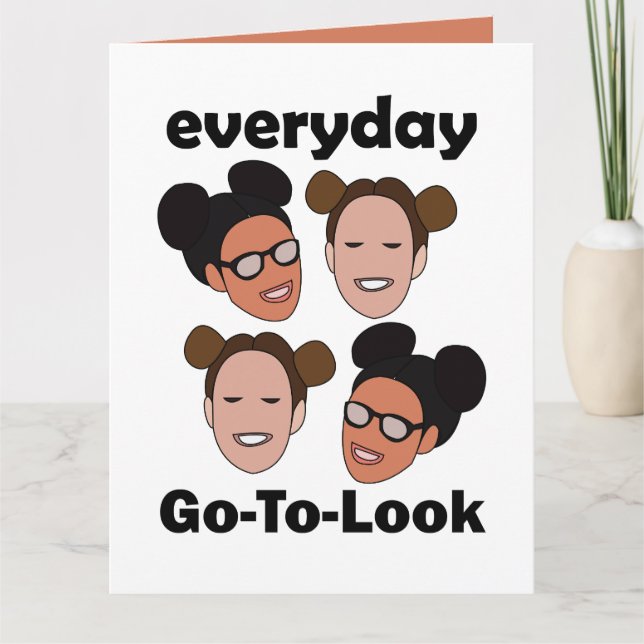 Carte Coiffure Space Buns Mode Quotidienne À Voir Absolu (Devant)