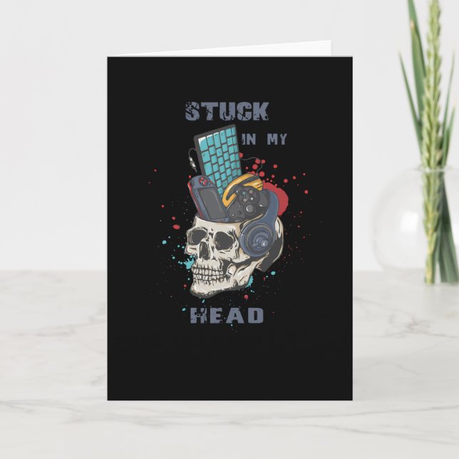 Carte Coincé dans ma tête (Devant)