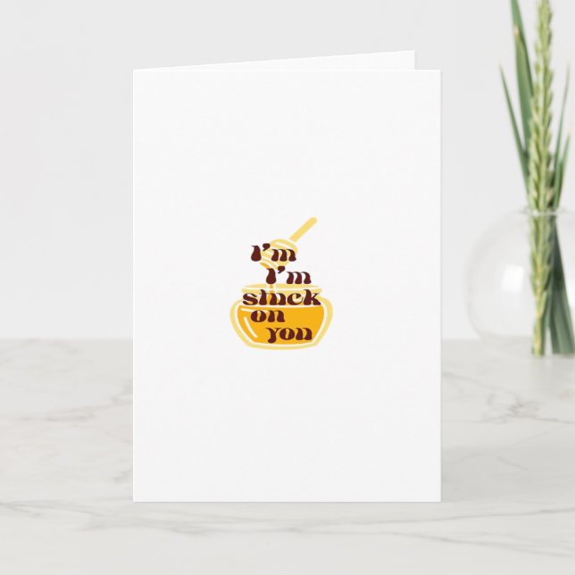 Carte Coincé sur toi design d'amour minimal (Devant)