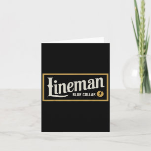 Carte Col Bleu Lineman vintage Cadeau Rétro Pour Hommes