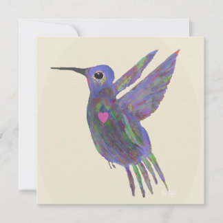 Carte Colibri avec Cœur