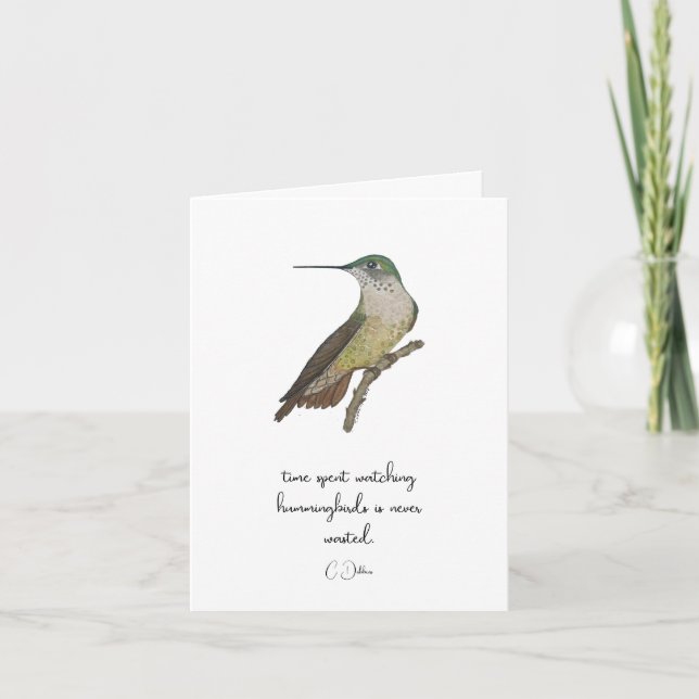 Carte Colibri Calliope (Devant)
