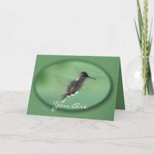 Carte colibri en vol gr- personnaliser toute occasion