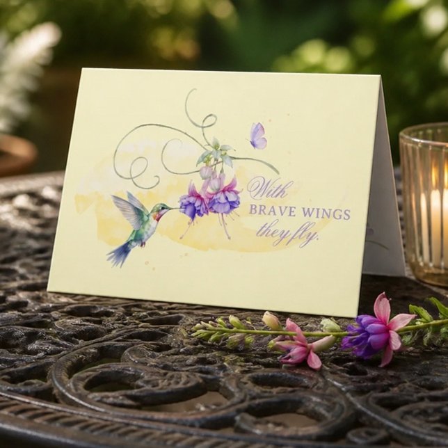 Carte Colibri et papillon inspirants (Créateur téléchargé)