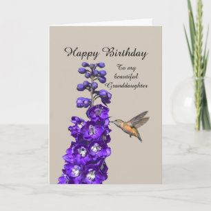 Carte Colibri Joyeux Anniversaire Petite-fille
