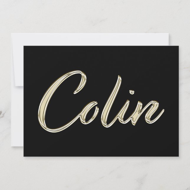 Carte Colin White Gold Handwriting (Devant)