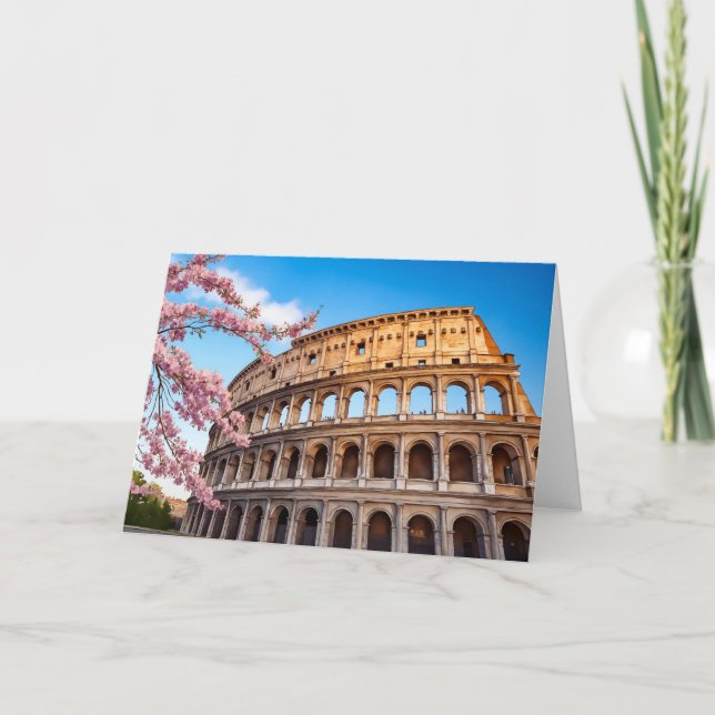 Carte Colisée de Rome Italie Peint (Devant)