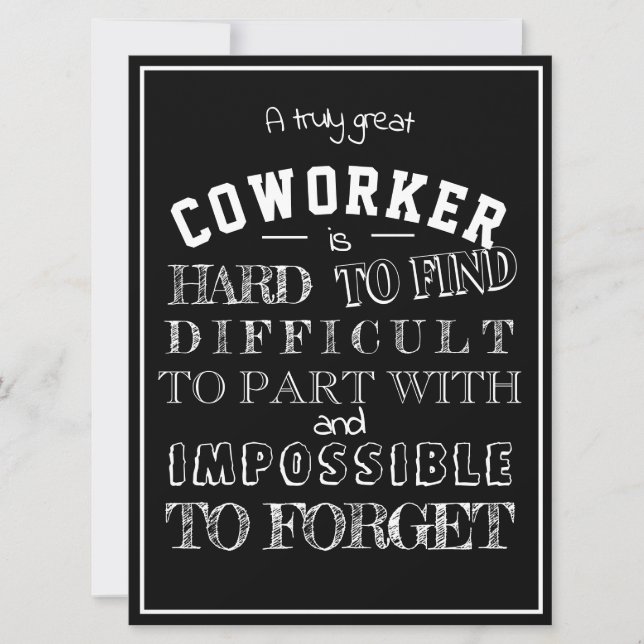 Carte Collaborateur quittant le Merci Appréciation pour  (Devant)