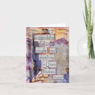 Carte Collage d'amitié   L'Amitié Est Une Âme Unique