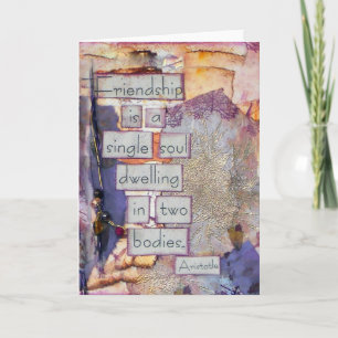 Carte Collage d'amitié   L'Amitié Est Une Âme Unique