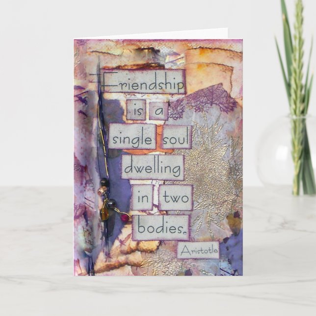Carte Collage d'amitié | L'Amitié Est Une Âme Unique (Devant)