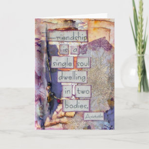 Carte Collage d'amitié   L'Amitié Est Une Âme Unique