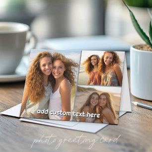 Carte Collage de 3 photos avec 1 ligne de texte