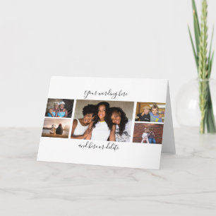 Carte Collage de 7 photos personnalisées avec écriture p