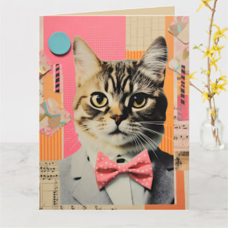 Carte Collage de chats rétroactifs