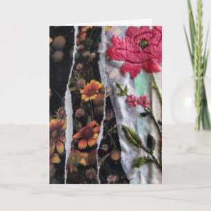 Carte Collage de fleurs, Anniversaire