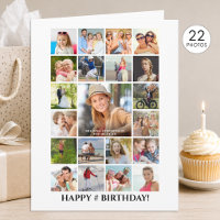 Collage de photos d'anniversaire 22 photos Âge per