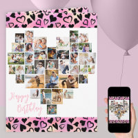 Collage de photos de cœur Roses Anniversaire Tout