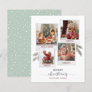 Carte Collage de photos de famille de Noël Budget