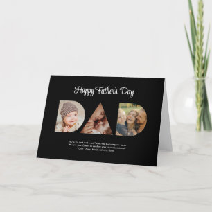 Carte Collage de photos de papa découpé pour la fête des