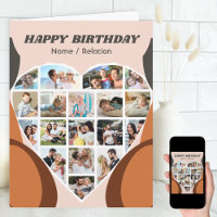 Collage de photos du coeur Cool personnalisé Anniv