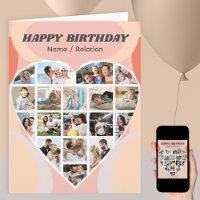 Collage de photos du coeur Personnalisé Super Anni